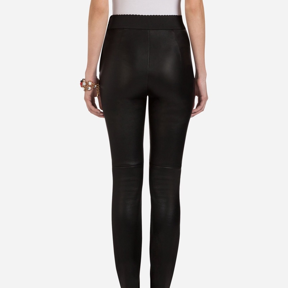 DOLCE GABBANA Leather Pants - Picture 4 of 7